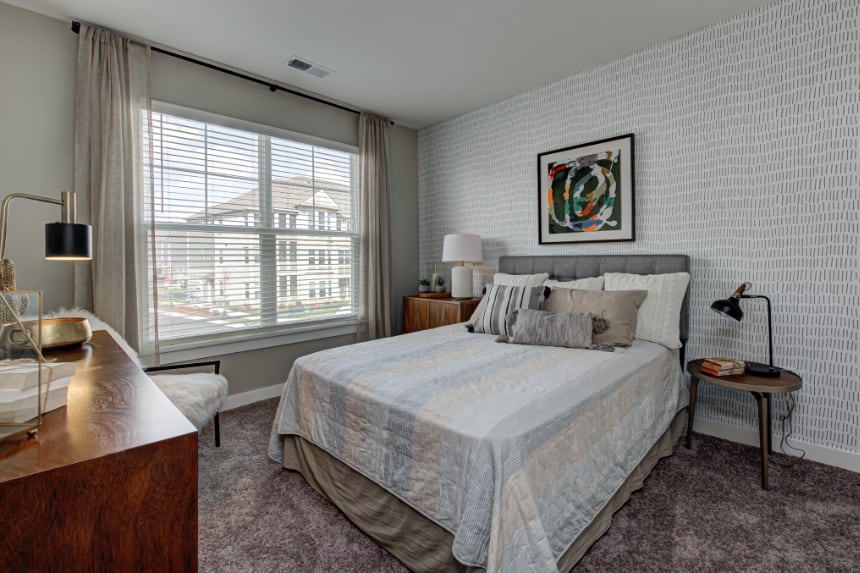 Model Bedroom at Harmony Apartments Model bedroom at Harmony Apartments
